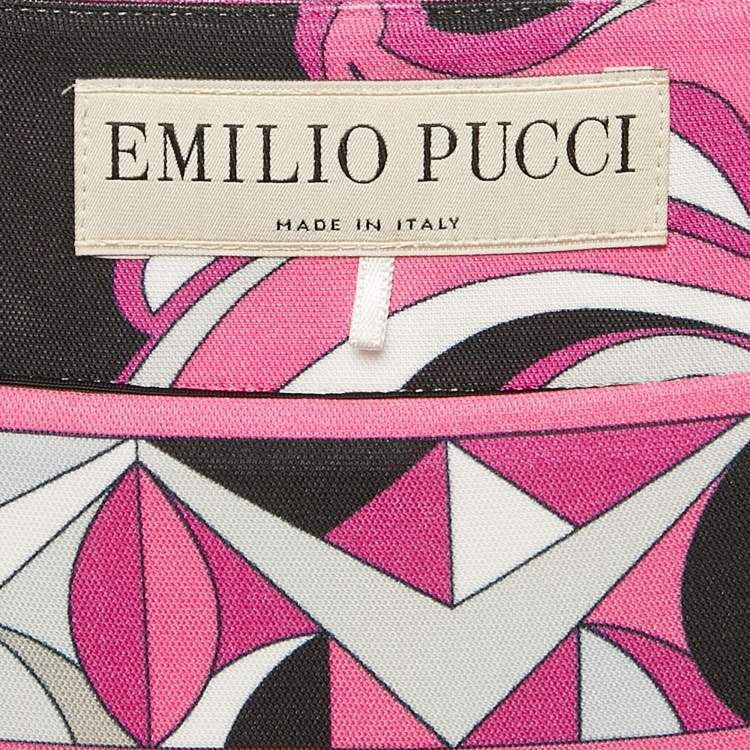 Pre Owned Emilio Pucci Multicolor Printed Jersey Mini Dress M