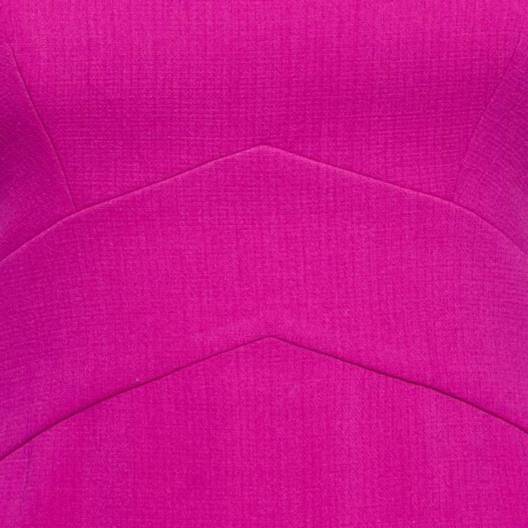 Pre Owned Emilio Pucci Pink Wool Sheath Dress S