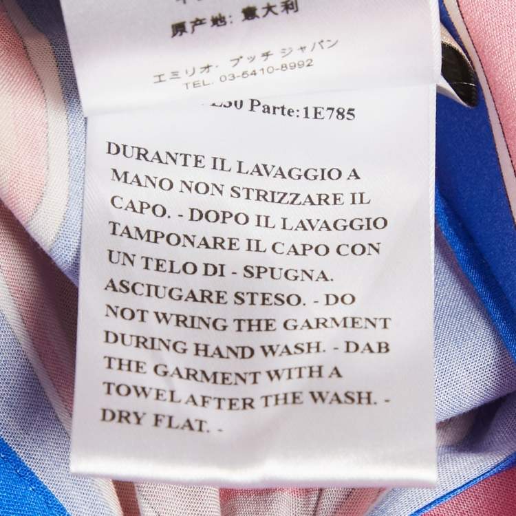 Pre Owned Emilio Pucci Pink Printed Crepe Kaftan Dress One Size