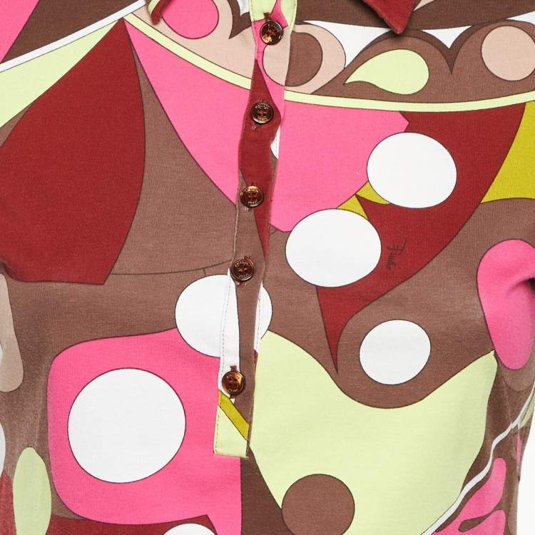 مملوكة مسبقًا Emilio Pucci Multicolor Printed Knit Mini Dress M