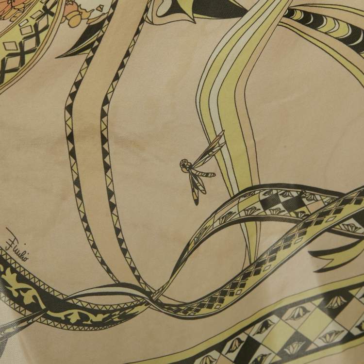 Pre Owned Emilio Pucci Pink Floral Print Silk Sleeveless Tunic Top S 