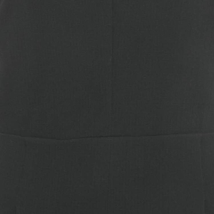 Pre Owned Emilio Pucci Black Wool Stud Detail Neck Sleeveless Jumpsuit M