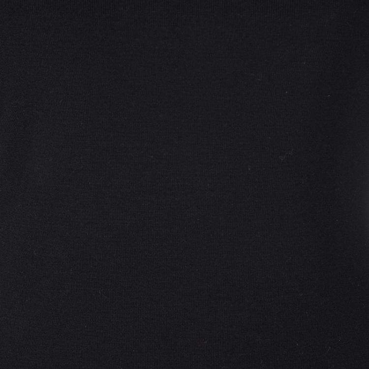 Pre Owned Emilio Pucci Black Wool Blend Cutout Back Detail Long Sleeve Dress M