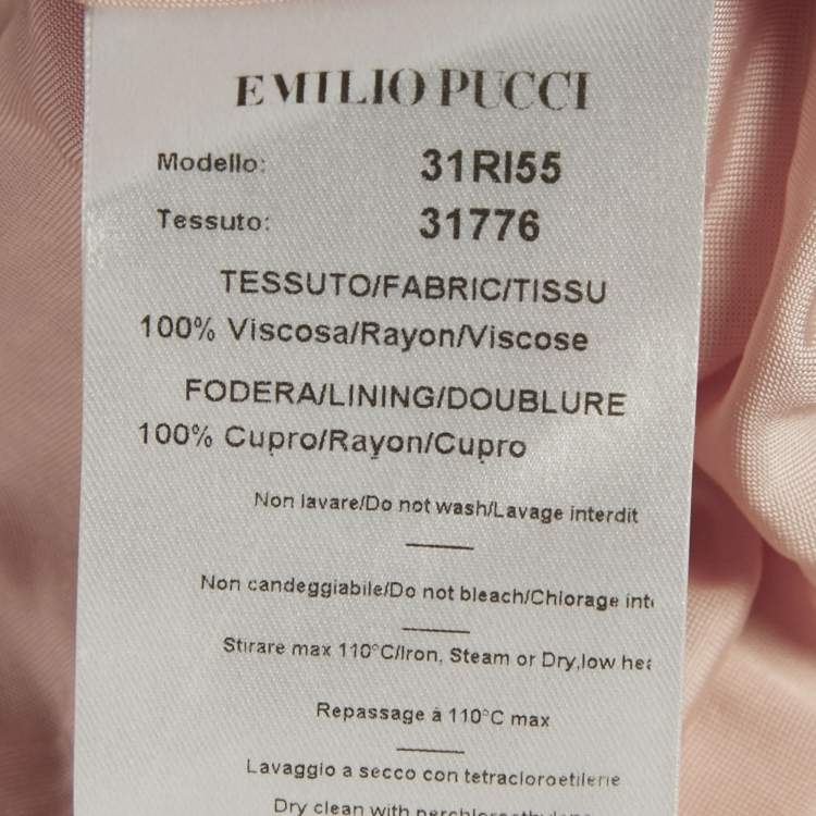 Pre Owned Emilio Pucci Multicolor Printed Jersey Mini Dress M 