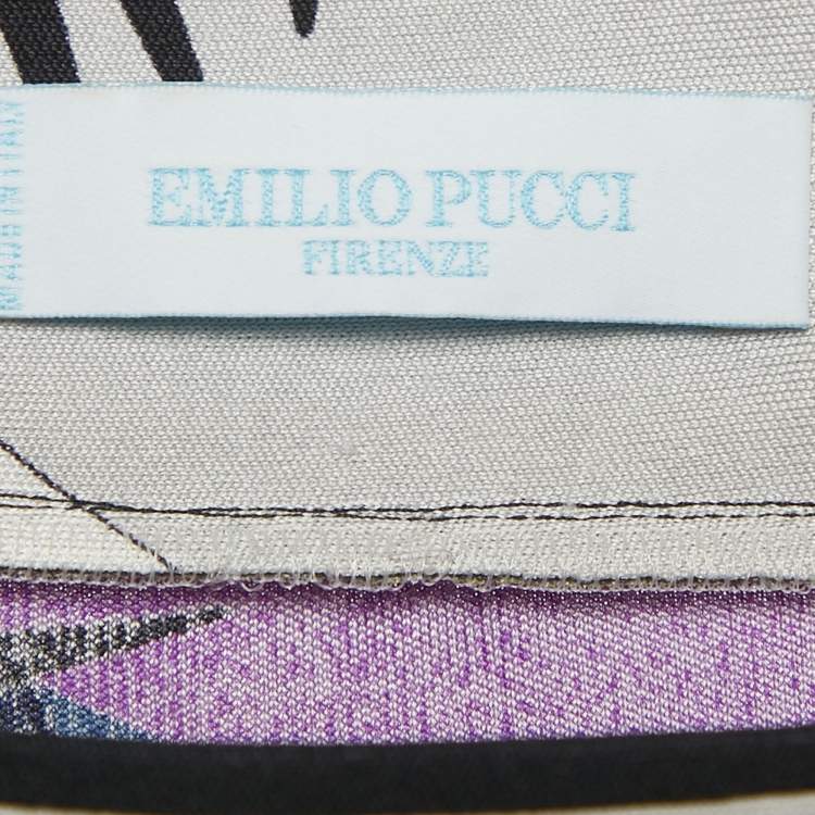 Pre Owned Emilio Pucci Multicolor Printed Silk Mini Dress L