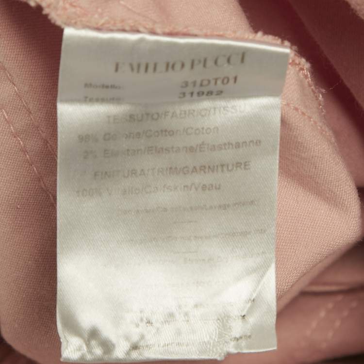 Pre Owned Emilio Pucci Pink Cotton Low Waist Jeans M Waist 28"