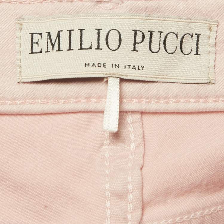 Pre Owned Emilio Pucci Pink Cotton Low Waist Jeans M Waist 28"