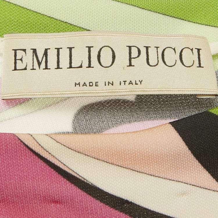مملوكة مسبقًا Emilio Pucci Multicolor Printed Stretch Crepe Short Dress L