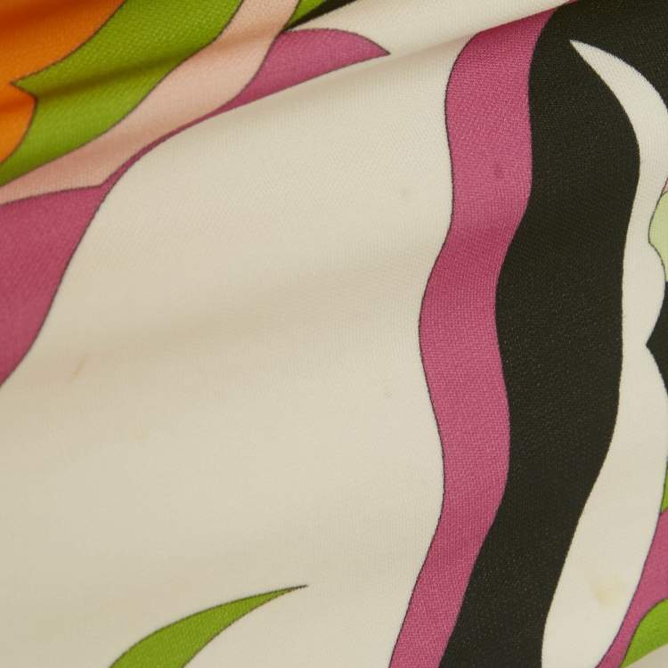 مملوكة مسبقًا Emilio Pucci Multicolor Printed Stretch Crepe Short Dress L
