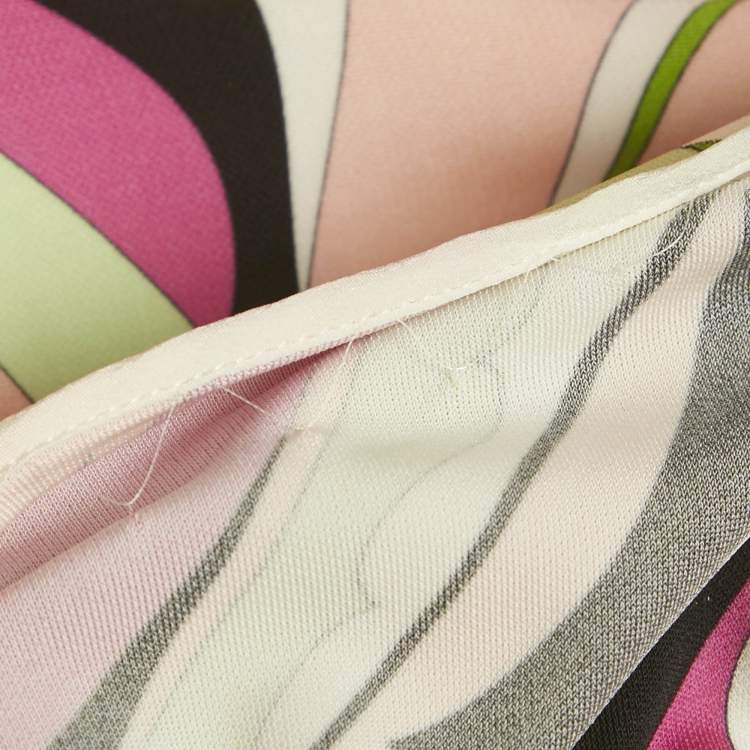 مملوكة مسبقًا Emilio Pucci Multicolor Printed Stretch Crepe Short Dress L