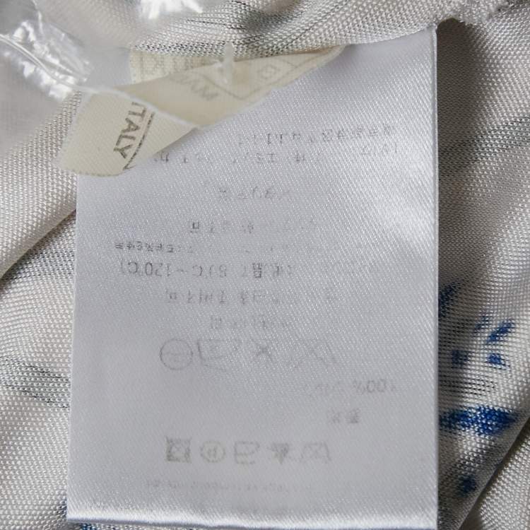 Pre Owned Emilio Pucci Firenze White Printed Silk Short Dress S 