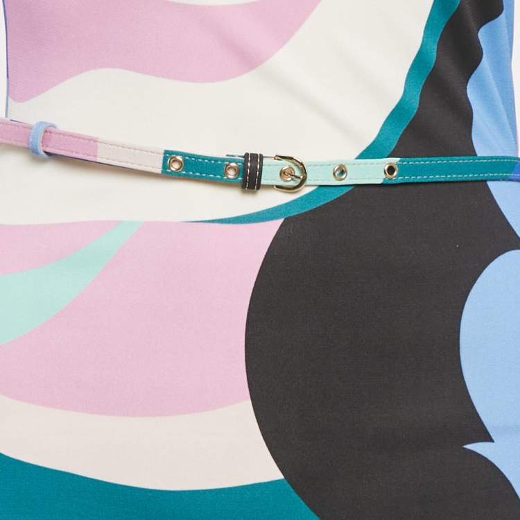 مملوكة مسبقًا Emilio Pucci Multicolor Printed Jersey Maxi Dress S 