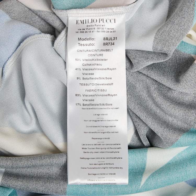 مملوكة مسبقًا Emilio Pucci Multicolor Printed Jersey Maxi Dress S 