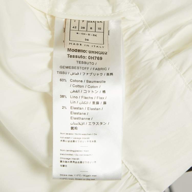 Pre Owned Emilio Pucci Multicolor Printed Cotton & Linen Frayed Mini Dress M