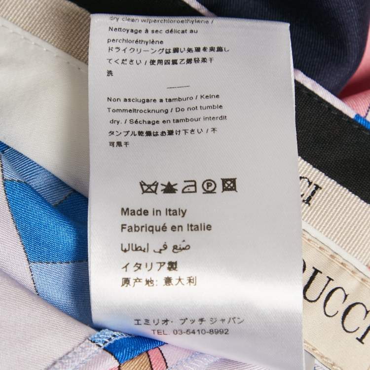 Pre Owned Emilio Pucci Multicolor Printed Silk Shorts M