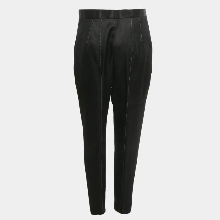 Pre Owned Emilio Pucci Black Wool Blend Trousers M