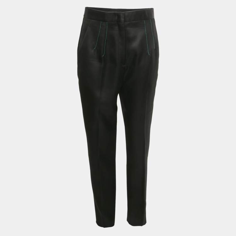 Pre Owned Emilio Pucci Black Wool Blend Trousers M