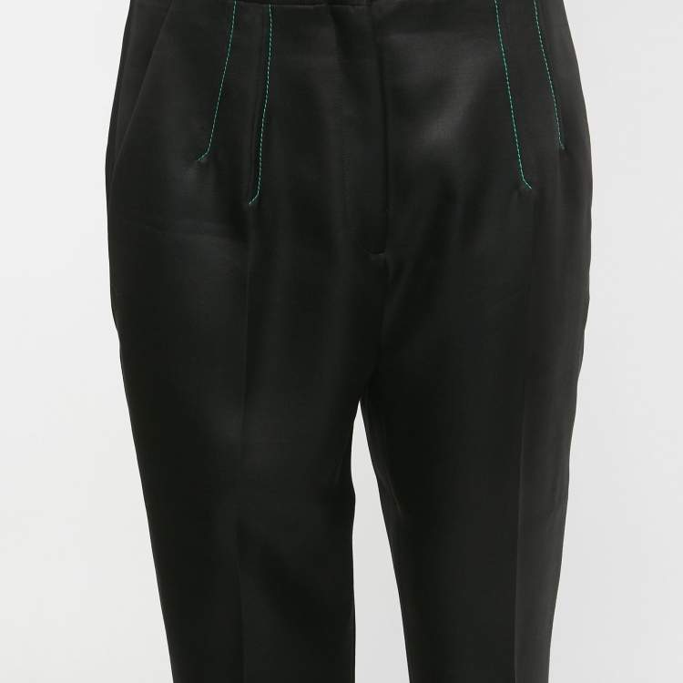 Pre Owned Emilio Pucci Black Wool Blend Trousers M
