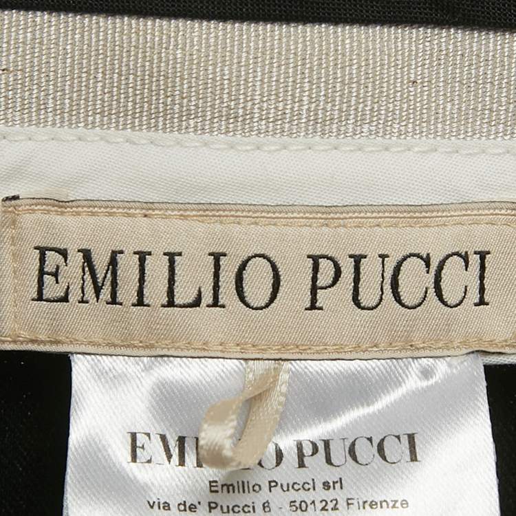 Pre Owned Emilio Pucci Black Wool Blend Trousers M