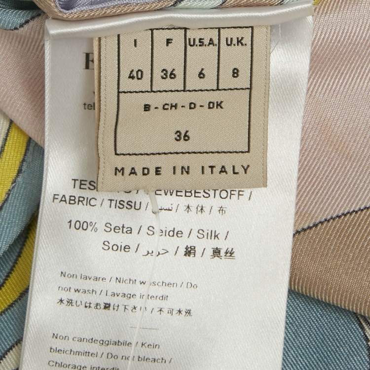 مملوكة مسبقً ا Emilio Pucci Multicolor Printed Silk Midi Dress S