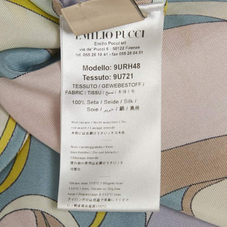 مملوكة مسبقًا Emilio Pucci Multicolor Printed Silk Midi Dress S