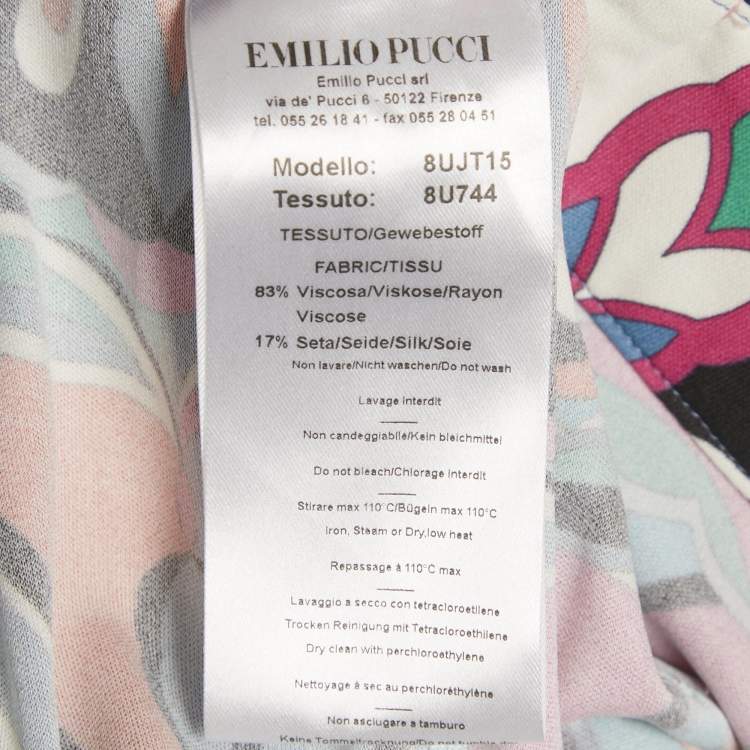 Pre Owned Emilio Pucci Multicolor Printed Jersey Trousers M