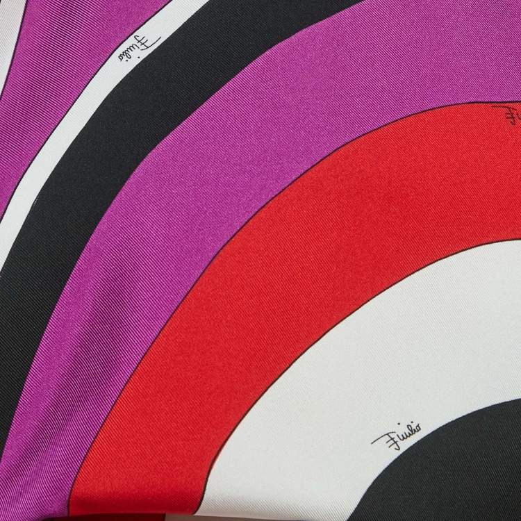 Pre Owned Emilio Pucci Multicolor Printed Silk Halter Neck Scarf Top S