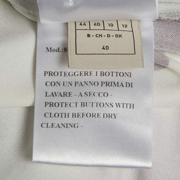 Pre Owned Emilio Pucci Multicolor Patterned Silk Knit Top & Pants M