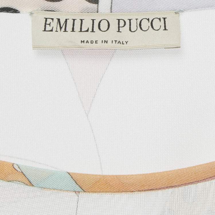 مملوكة مسبقًا Emilio Pucci Multicolor Printed Jersey Oversized Mini Dress S