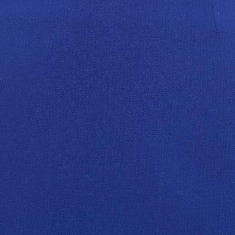 Pre Owned Emilio Pucci Blue Wool Ruffled Mini Skirt S