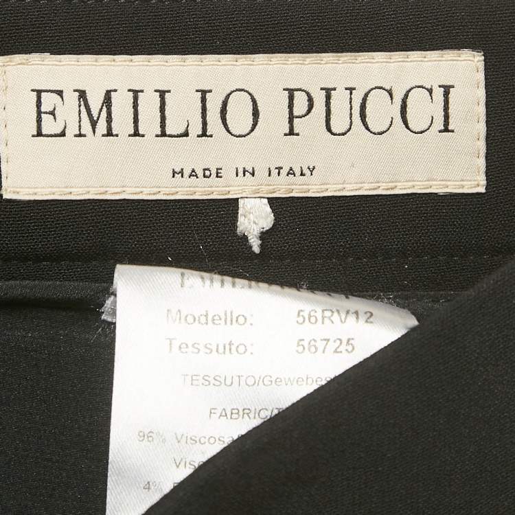 Pre Owned Emilio Pucci Multicolor Printed Crepe Mini Skirt L