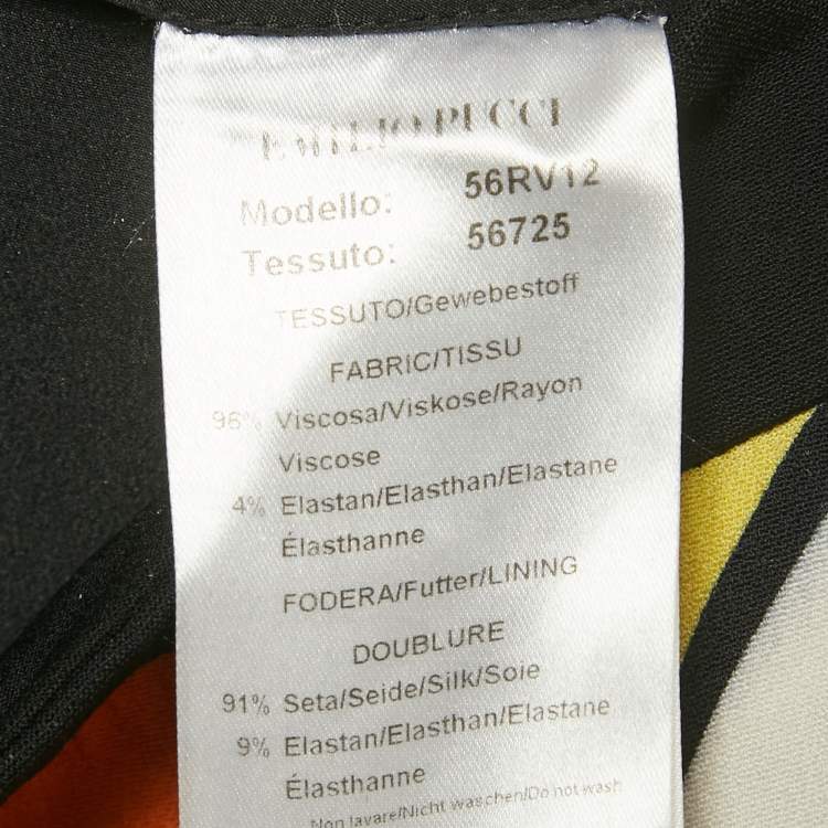 Pre Owned Emilio Pucci Multicolor Printed Crepe Mini Skirt L