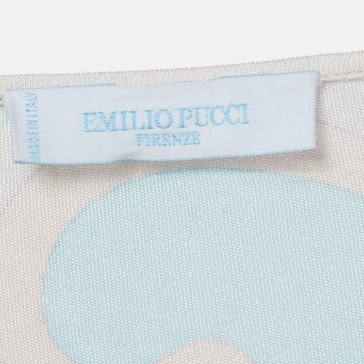 Pre Owned Emilio Pucci Multicolour Abstract Pattern Stretch Long-Sleeved Top M