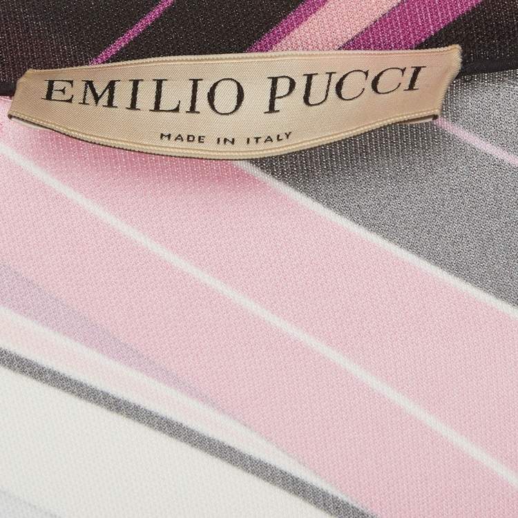 Pre Owned Emilio Pucci Multicolour Psychedelic Print Jersey Midi Dress S