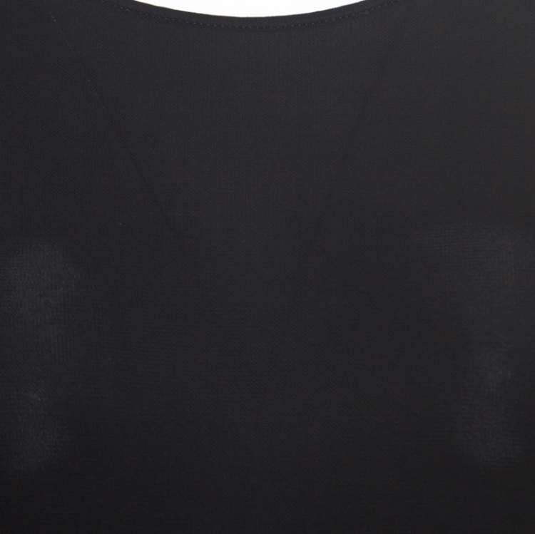 Pre Owned Emilio Pucci Black Knit Crystal Embellished Backless Sheath Dress S