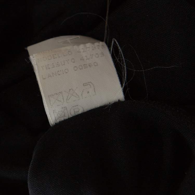 Pre Owned Emilio Pucci Black Silk Jersey One Shoulder Top M 