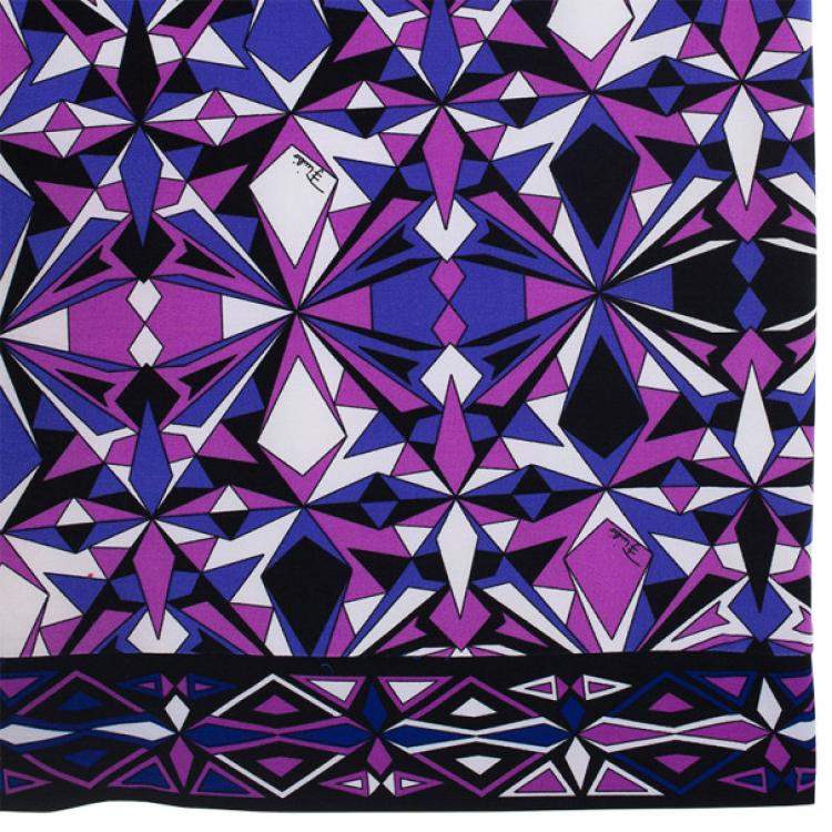 Pre Owned Emilio Pucci Printed Jersey Dress XS