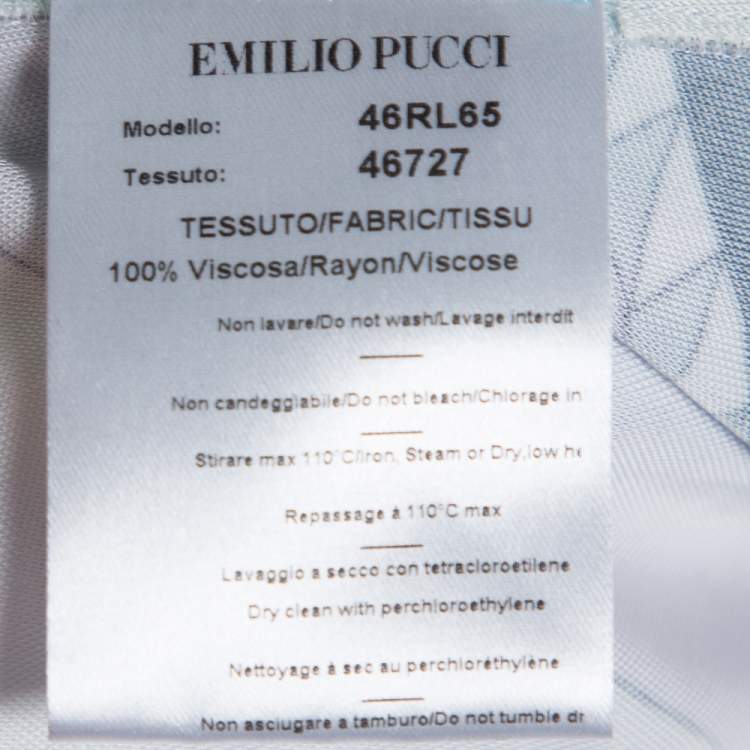 Pre Owned Emilio Pucci Multicolor Printed Jersey Shift Dress XL
