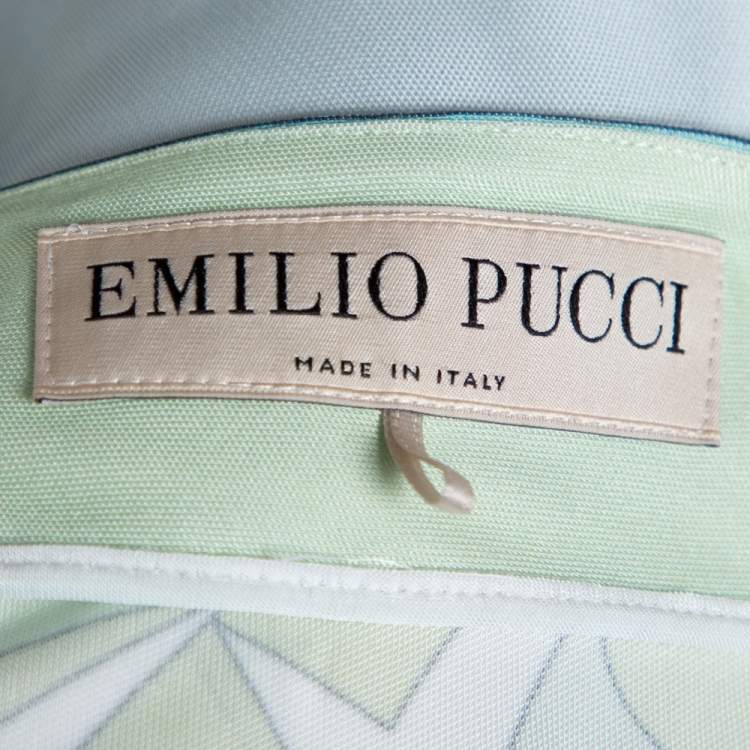 Pre Owned Emilio Pucci Multicolor Printed Jersey Shift Dress XL