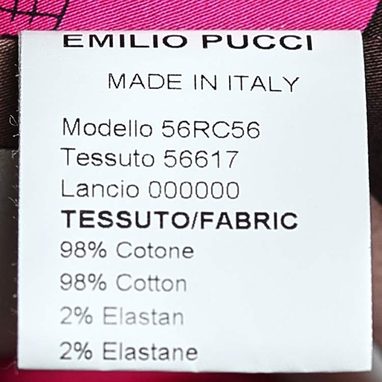 Pre Owned Emilio Pucci Purple Corduroy Button Front Jacket M