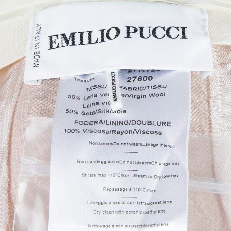 Pre Owned Emilio Pucci Pink Contrast Side Panel Detail Trousers S