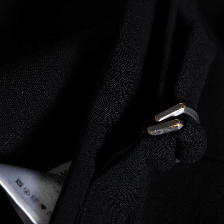 Pre Owned Emilio Pucci Black Wool tapered Leg Pants M