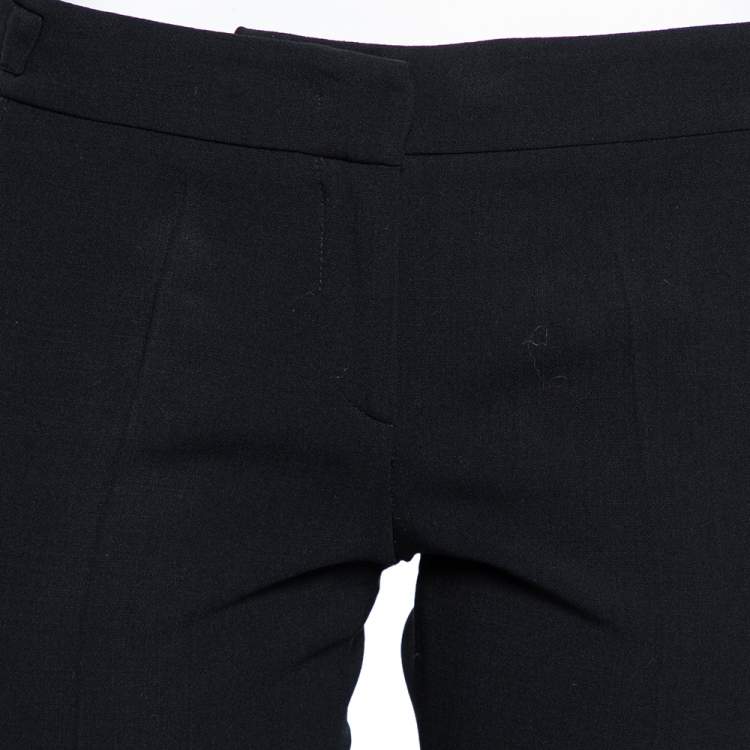 Pre Owned Emilio Pucci Black Wool tapered Leg Pants M