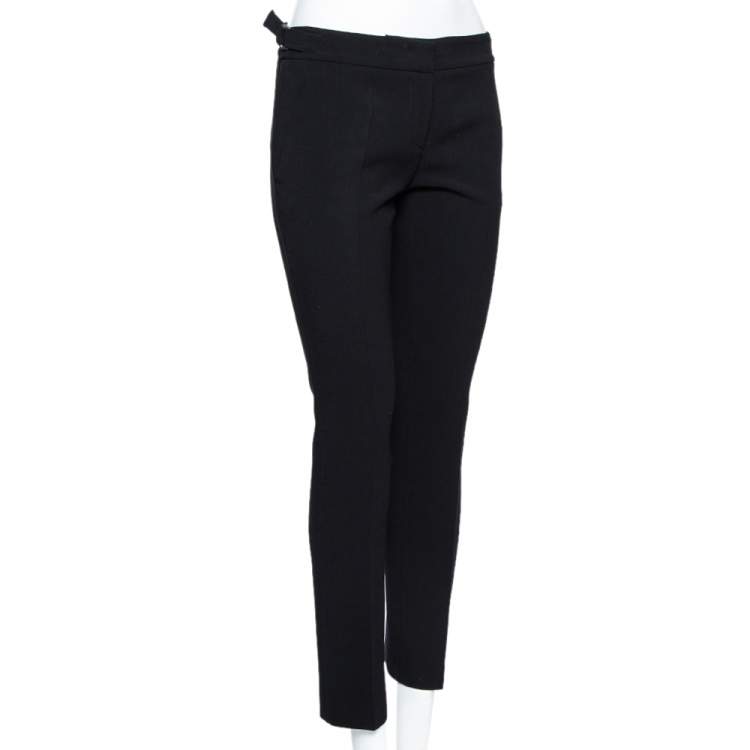 Pre Owned Emilio Pucci Black Wool tapered Leg Pants M