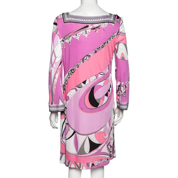 مملوكة مسبقًا Emilio Pucci Multicolor Printed Jersey Dress L