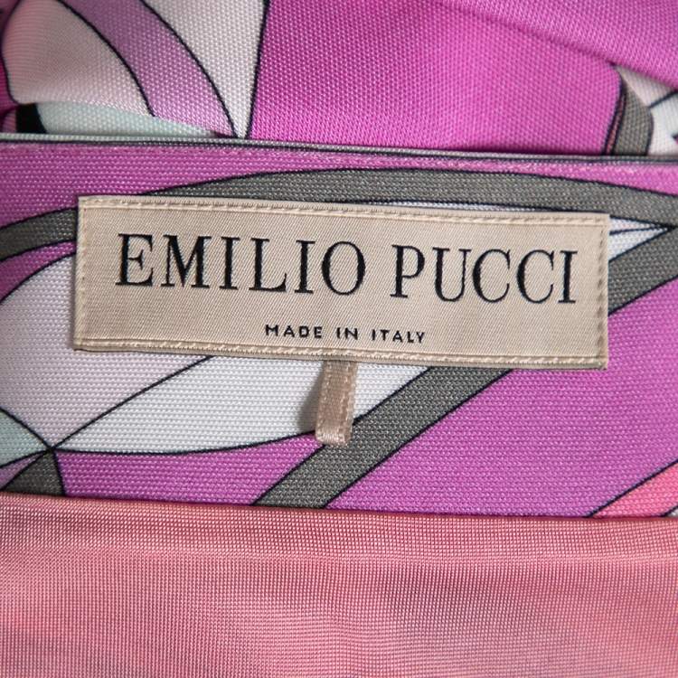 مملوكة مسبقًا Emilio Pucci Multicolor Printed Jersey Dress L