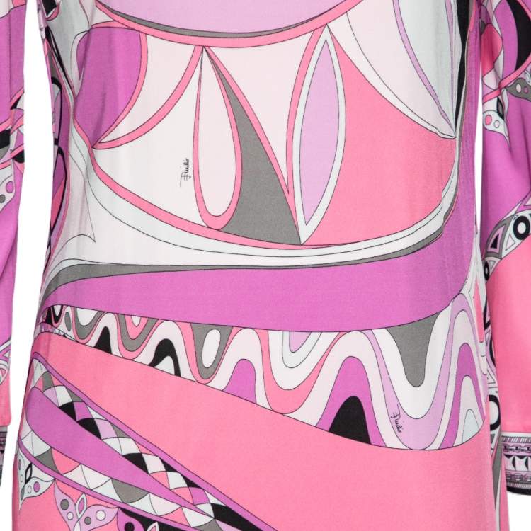مملوكة مسبقًا Emilio Pucci Multicolor Printed Jersey Dress L