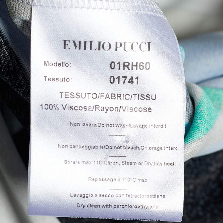 Pre Owned Emilio Pucci Multicolor Printed Jersey Shift Dress L