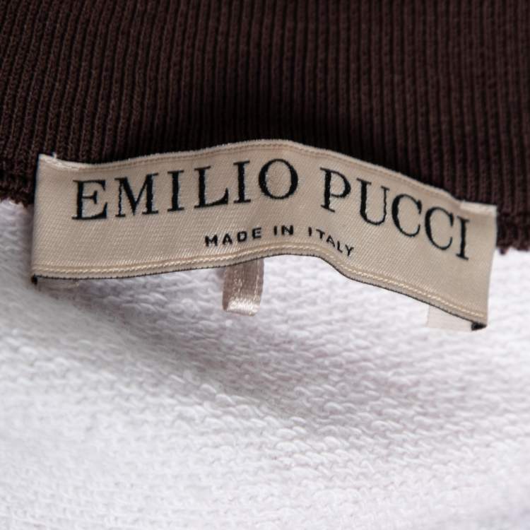 Pre Owned Emilio Pucci Multicolor Printed Cotton Sweatshirt M