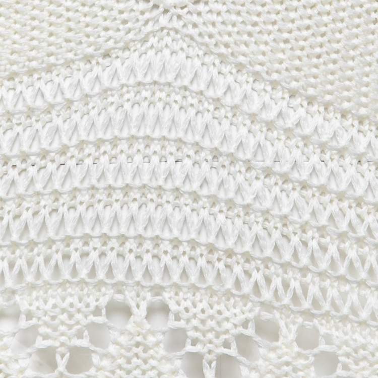 مملوكة مسبقًا Emilio Pucci Cream Cotton Crochet Long Dress M